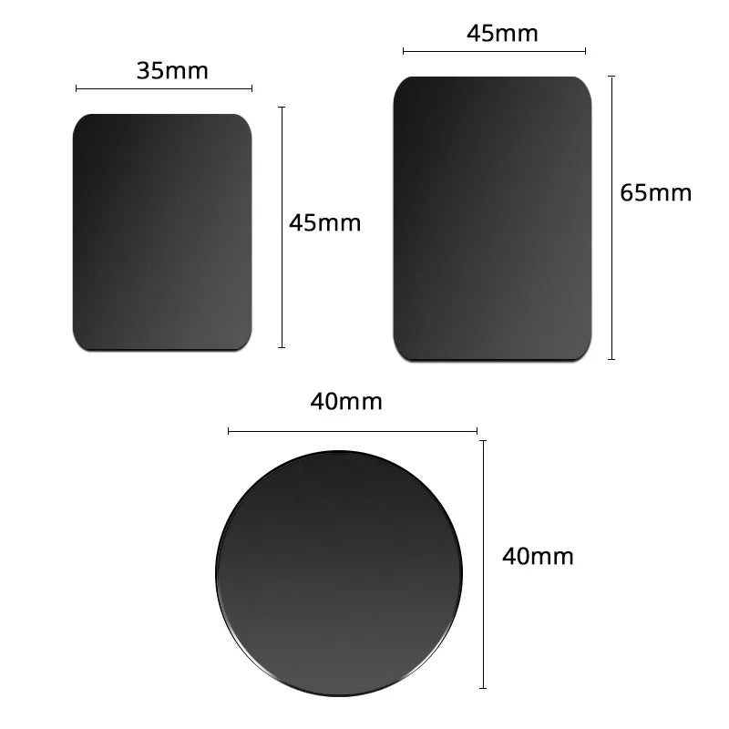 Placa metálica para soporte magnético de teléfono de coche, soporte adhesivo universal de disco de chapa de hierro para teléfono móvil, soporte magnético para iPhone