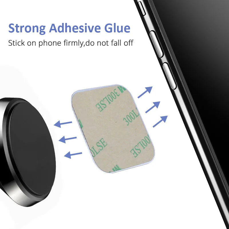 Placa metálica para soporte magnético de teléfono de coche, soporte adhesivo universal de disco de chapa de hierro para teléfono móvil, soporte magnético para iPhone