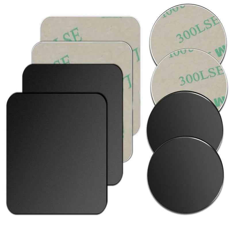 Placa metálica para soporte magnético de teléfono de coche, soporte adhesivo universal de disco de chapa de hierro para teléfono móvil, soporte magnético para iPhone