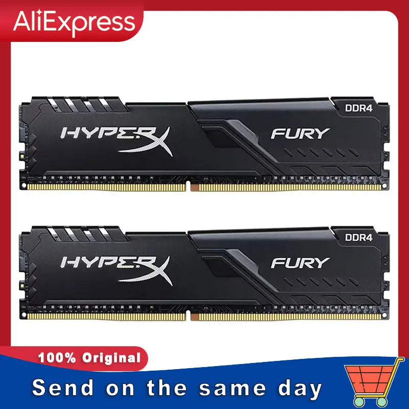 HyperX Fury DDR4 Memoria 8GB 16GB RAM 3200MHz 2666MHz 2400MHz Desktop RAM 1.2V DIMM PC-21300 25600