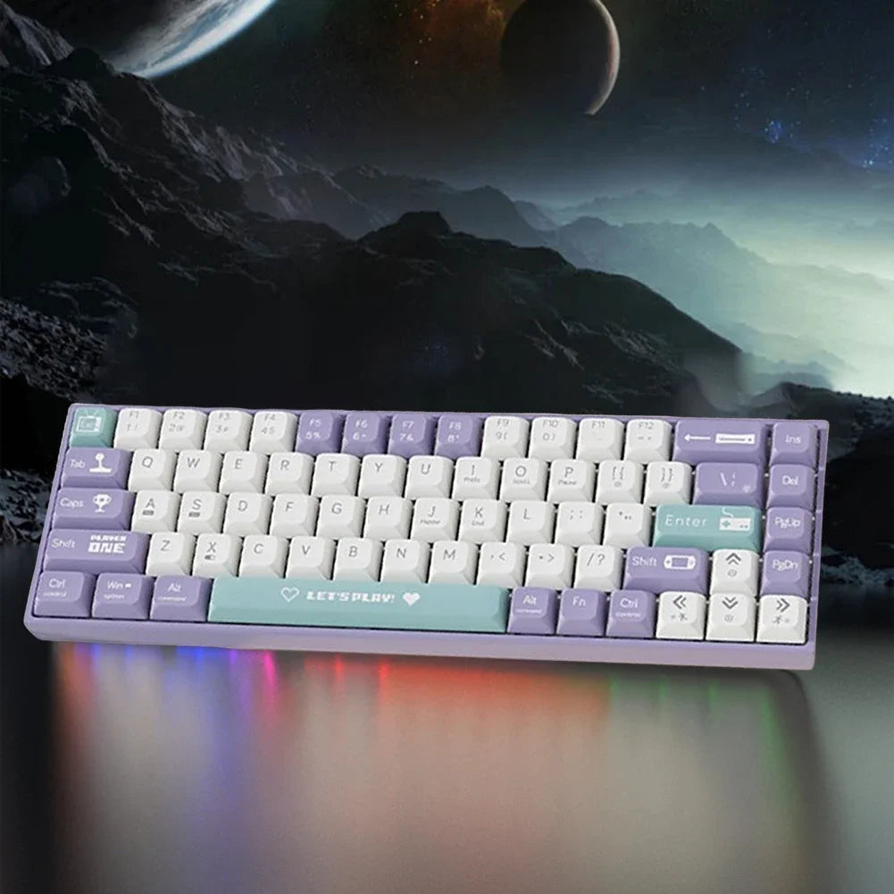 Compact Mechanical Gaming Keyboard with RGB Backlit Computer Keyboard Hot Swappable Keyboard for Windows Laptops and PC Gamers