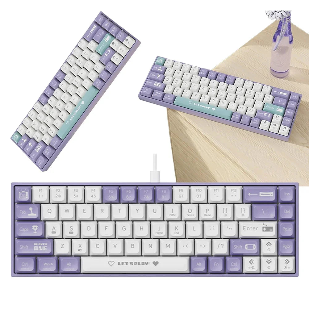 Compact Mechanical Gaming Keyboard with RGB Backlit Computer Keyboard Hot Swappable Keyboard for Windows Laptops and PC Gamers